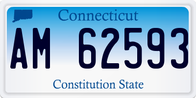 CT license plate AM62593