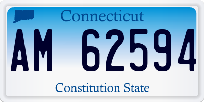 CT license plate AM62594