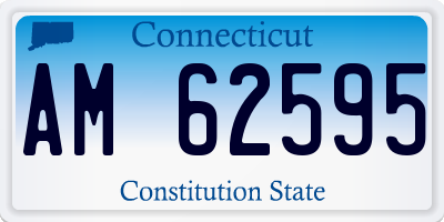 CT license plate AM62595