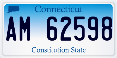 CT license plate AM62598