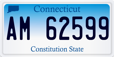 CT license plate AM62599