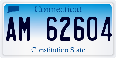 CT license plate AM62604