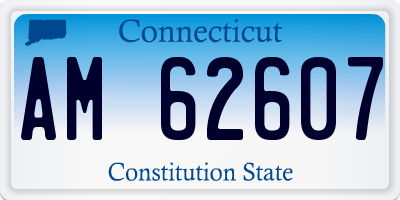 CT license plate AM62607