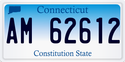 CT license plate AM62612