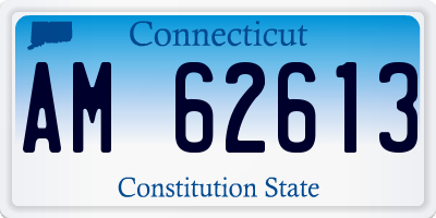 CT license plate AM62613