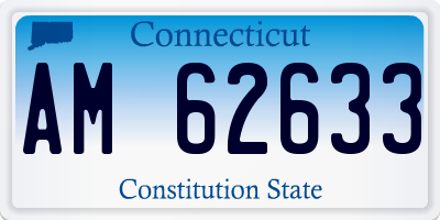 CT license plate AM62633