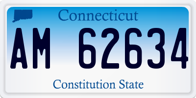CT license plate AM62634