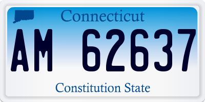 CT license plate AM62637