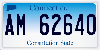 CT license plate AM62640