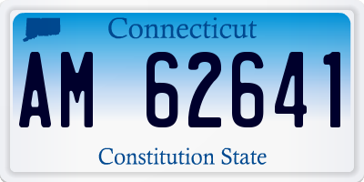 CT license plate AM62641