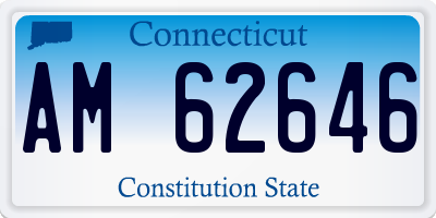 CT license plate AM62646