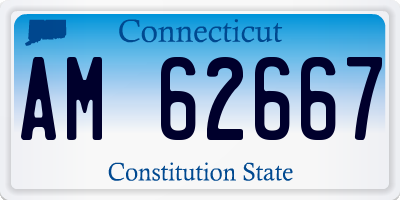 CT license plate AM62667