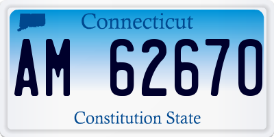 CT license plate AM62670