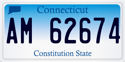 CT license plate AM62674