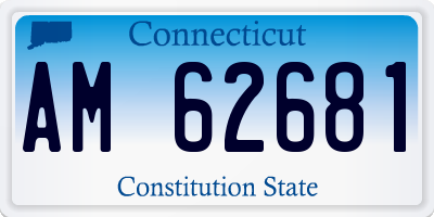CT license plate AM62681