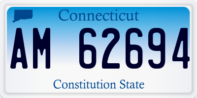 CT license plate AM62694