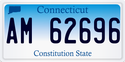 CT license plate AM62696