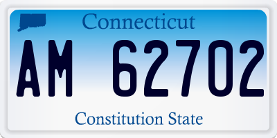CT license plate AM62702