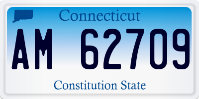 CT license plate AM62709