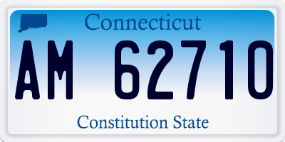 CT license plate AM62710