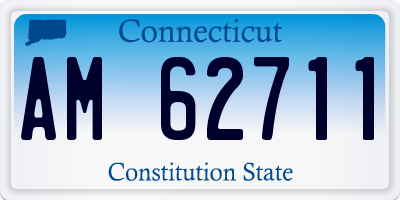 CT license plate AM62711