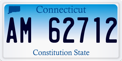 CT license plate AM62712