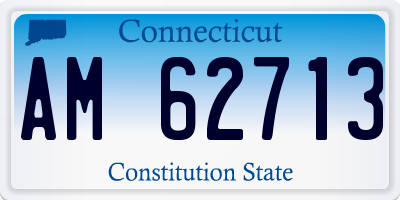 CT license plate AM62713