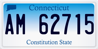 CT license plate AM62715