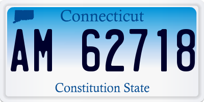 CT license plate AM62718