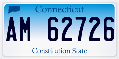 CT license plate AM62726