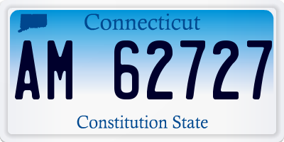 CT license plate AM62727