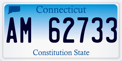 CT license plate AM62733