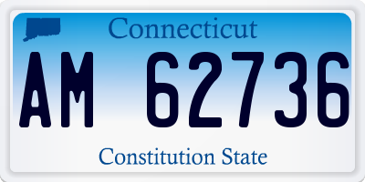 CT license plate AM62736