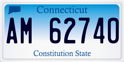 CT license plate AM62740