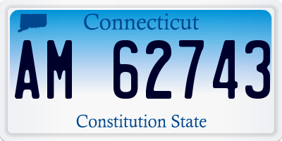CT license plate AM62743