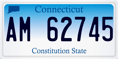 CT license plate AM62745