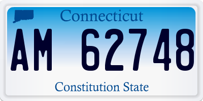 CT license plate AM62748