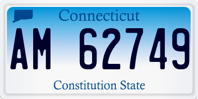 CT license plate AM62749