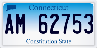 CT license plate AM62753