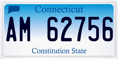 CT license plate AM62756