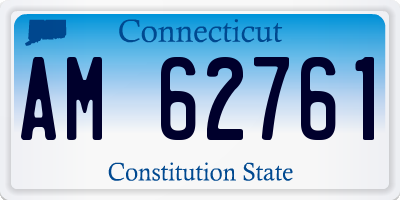 CT license plate AM62761