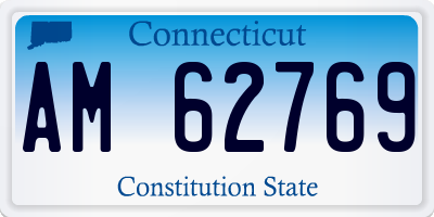 CT license plate AM62769