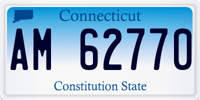 CT license plate AM62770
