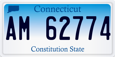 CT license plate AM62774