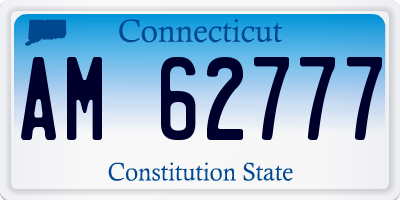 CT license plate AM62777