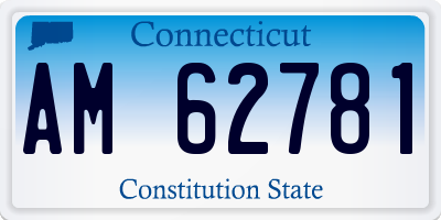 CT license plate AM62781
