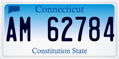 CT license plate AM62784