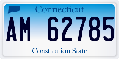 CT license plate AM62785