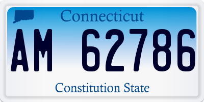 CT license plate AM62786
