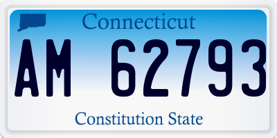 CT license plate AM62793